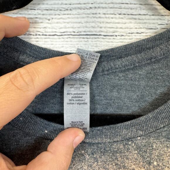 Gildan Plus Size Soft Style Gray "Play Ball" Baseball Graphic Tee Size 2XL - Picture 4 of 6